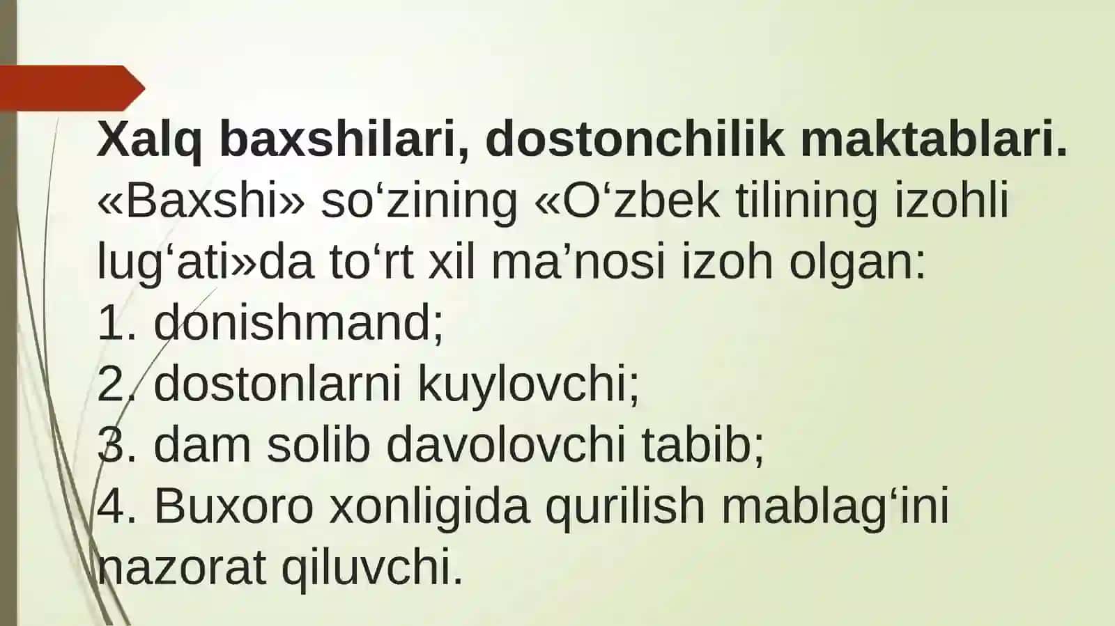 Dostonchilik maktablari va ularning an’analari 2