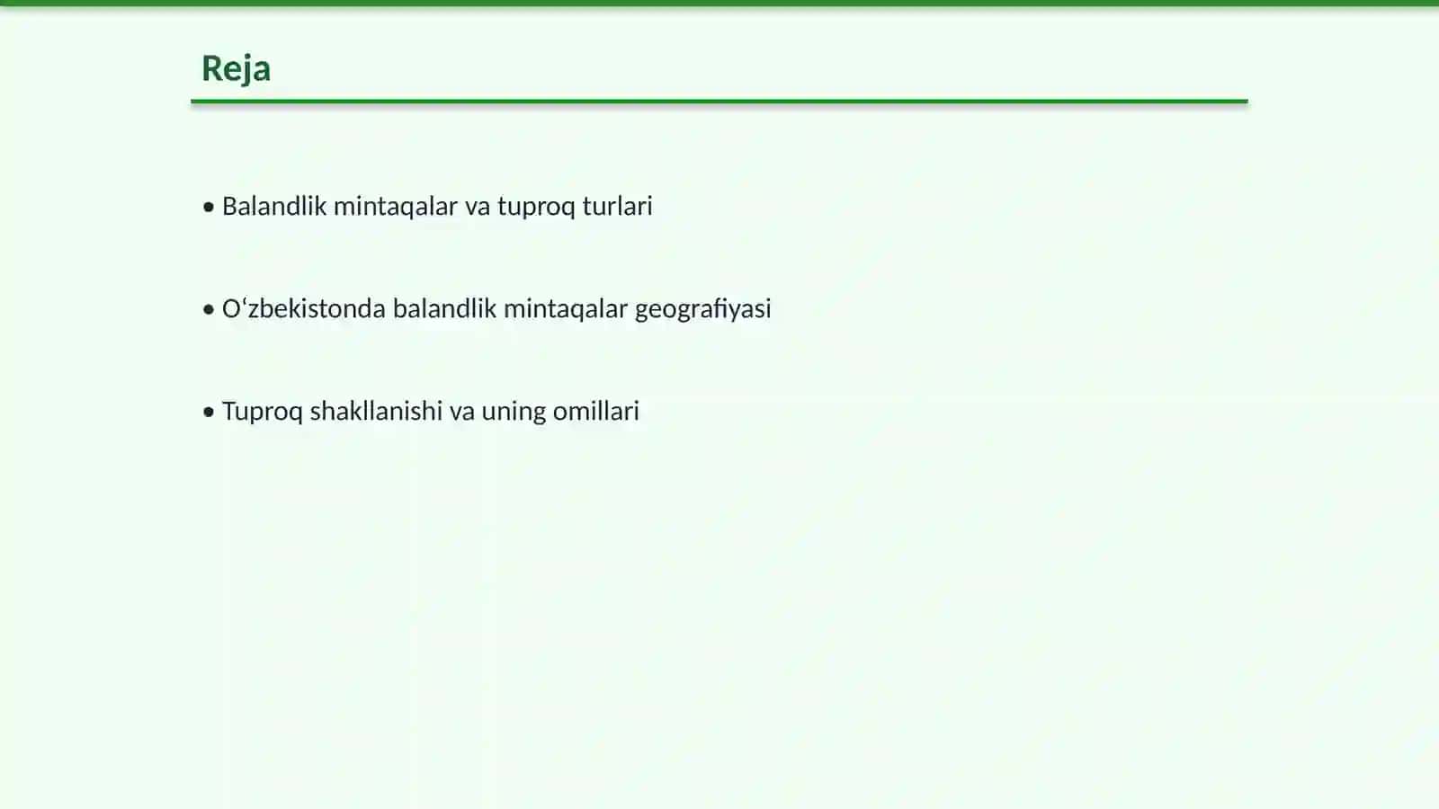 Oʻzbekistonning balandlik mintaqasi tuproqlari joylashuvi geografiyasi 2