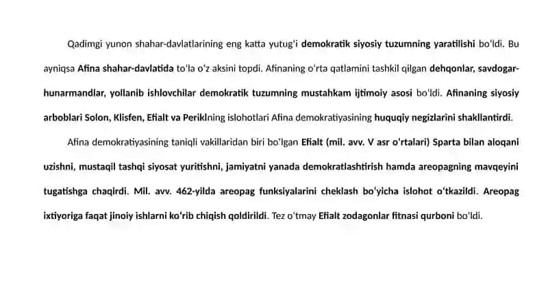 MAVZU.MIL.AVV. V-IV ASRLARDA YUNONISTON. POLIS TIZIMINING INQIROZI 2