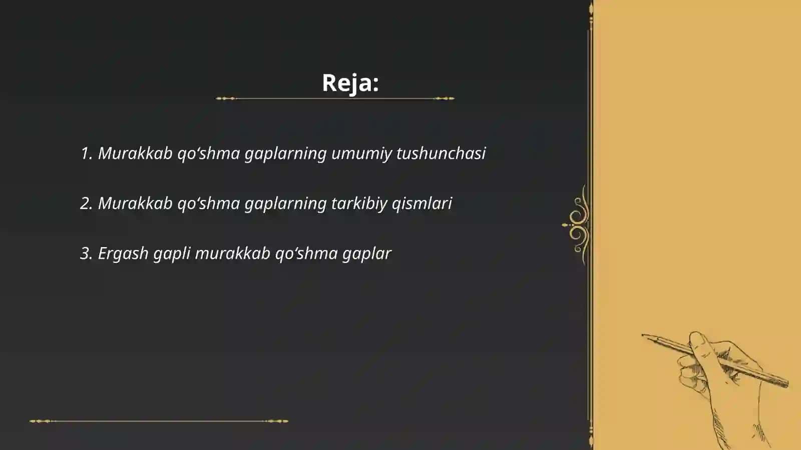 Murakkab qoʻshma gaplar tahlili 2