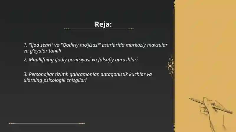 "Ijod sehri","Qodiriy moʻjizasi" kitoblari tahlili 2