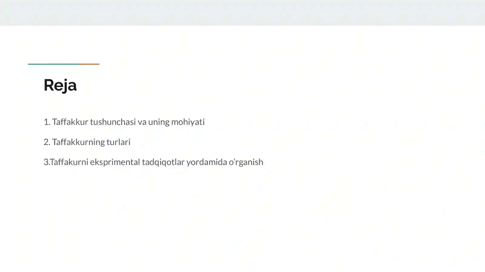 Taffakurni eksprimental usullqr yordamida tadqiq etish 2