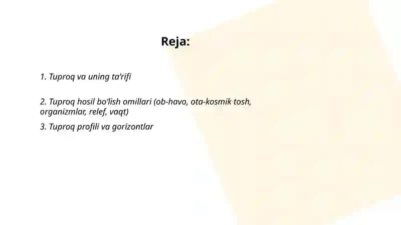 Tuproq va uning tabiiy xususiyatlari 2