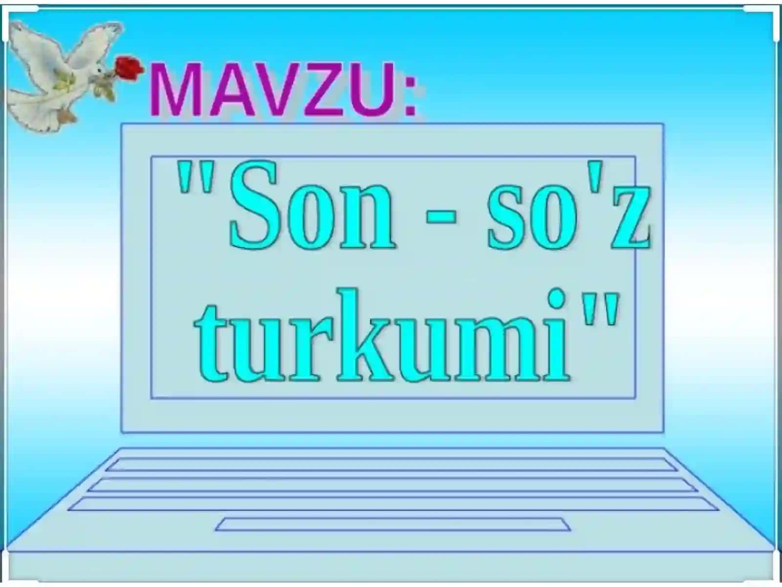 Mavzu: Imirsinova Gulzira 5-sinfonatilifani 'Son so'z turkumi' 2