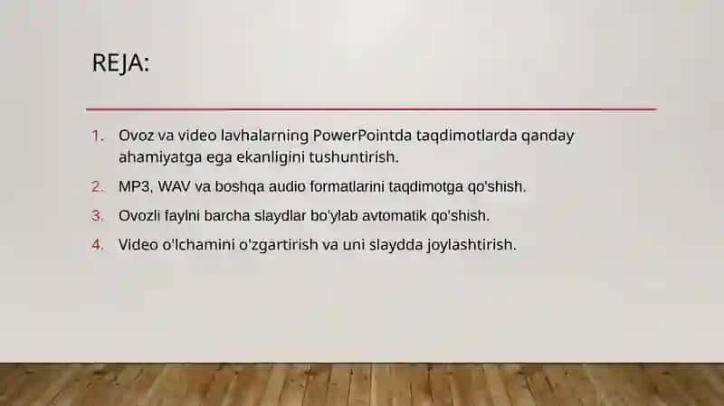 Ovoz va video materiallarga ishlov berish 2