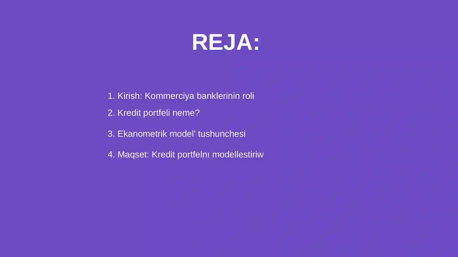 Ekanometrik modellestiriw 2