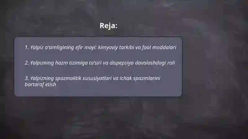 Yalpiz oʻsimligining dorivor xususiyatlari 2