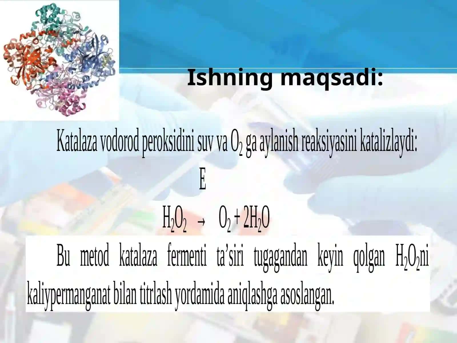 Katalaza fermentining aktivligini aniqlash 2