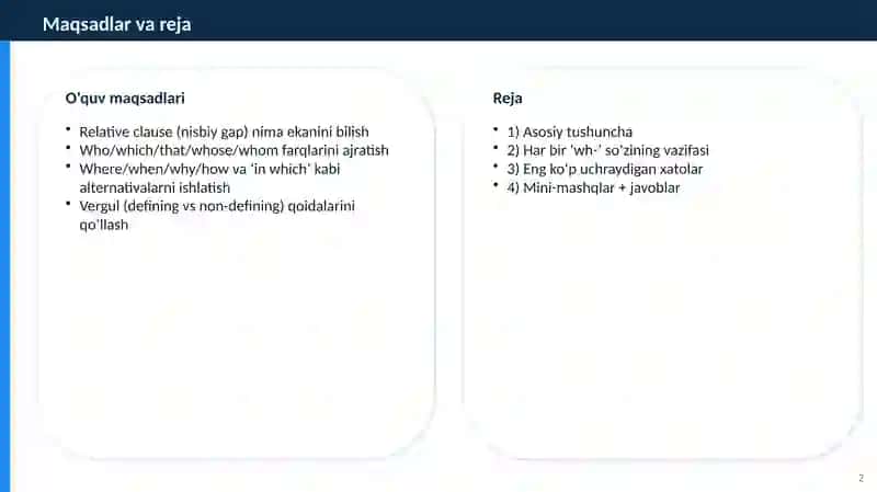 Relative Pronouns & Relative Adverbs 2