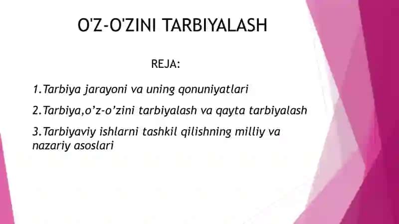 RIVOJLANISH PSIXOLOGIYASI FANIDAN TAYYORLAGAN TAQDIMOTI 2