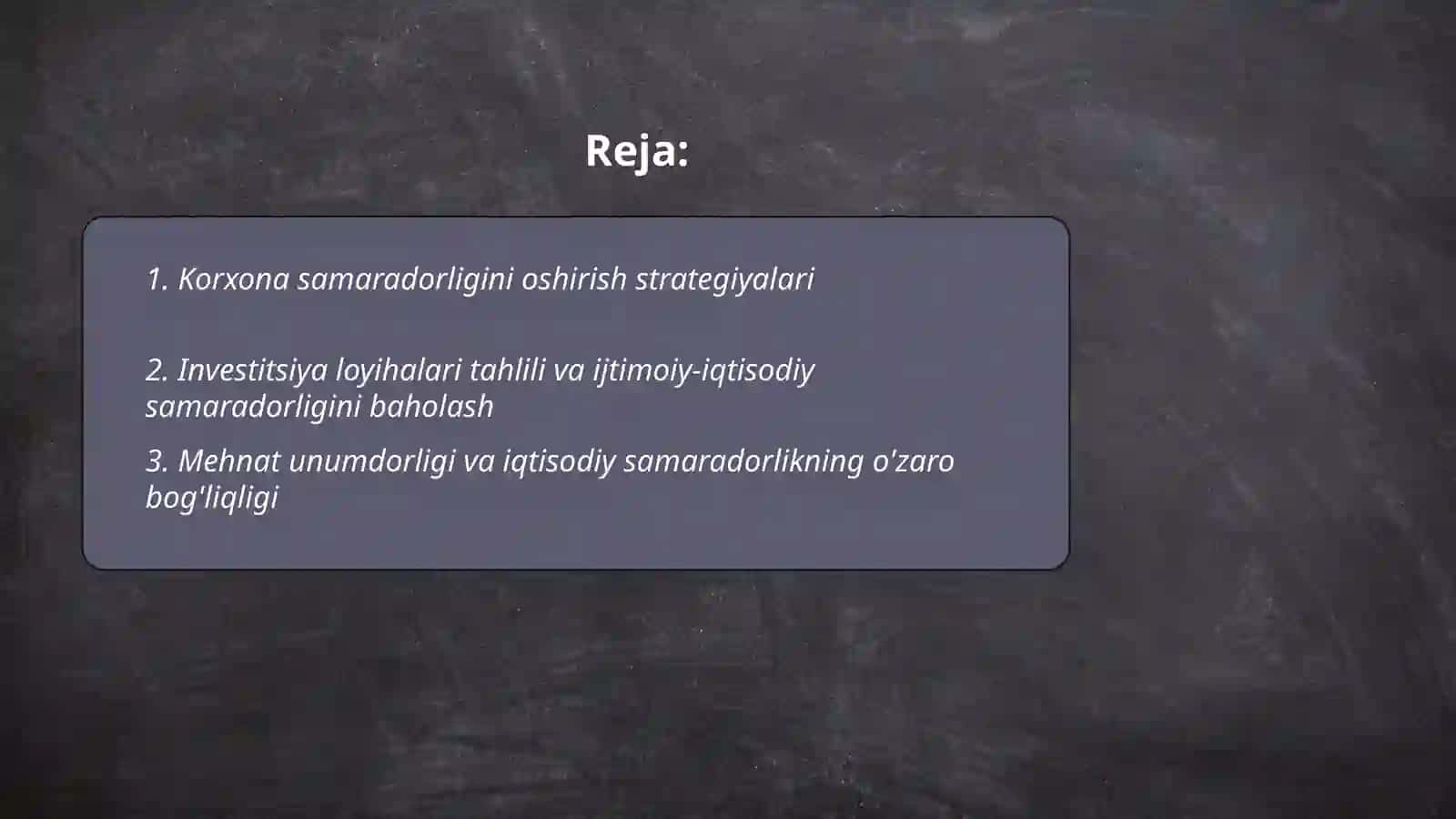Korxona samaradorligini oshirish strategiyalari 2