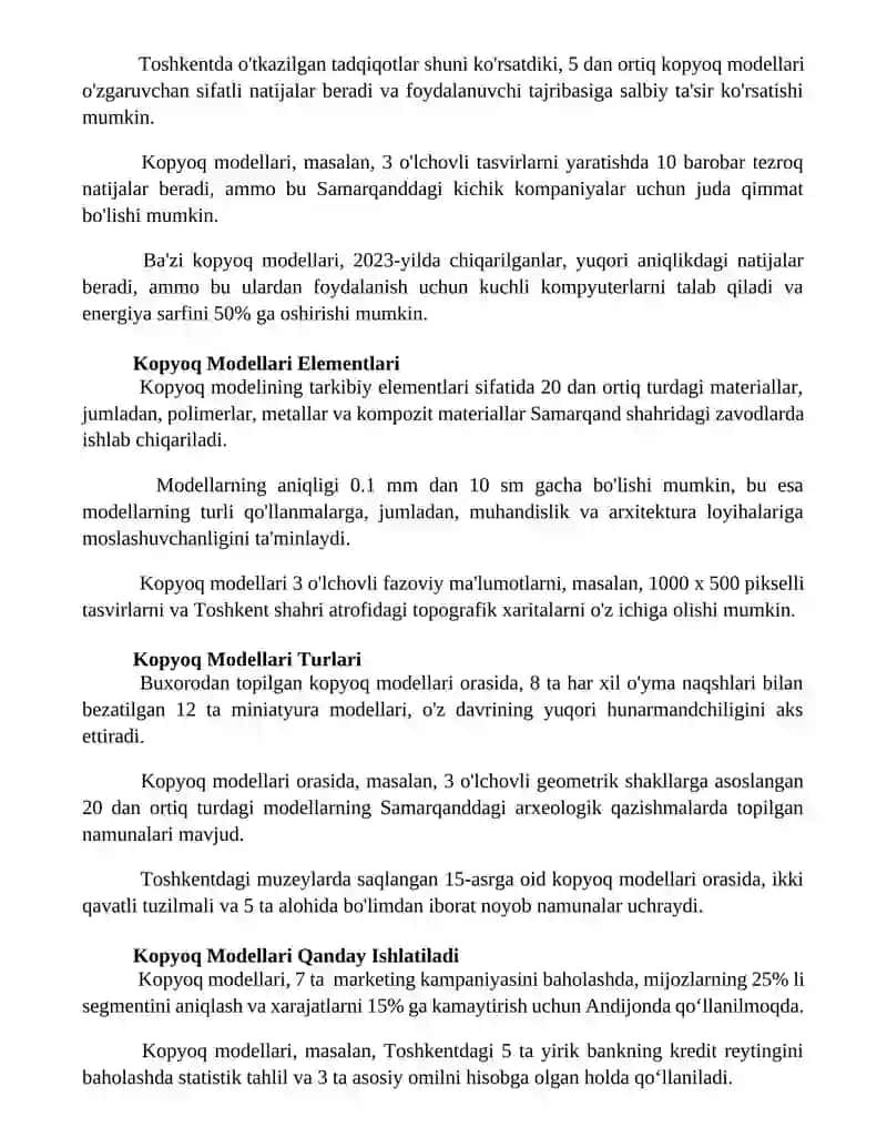 Ko'pyoq modellari va ularning elementlari 2