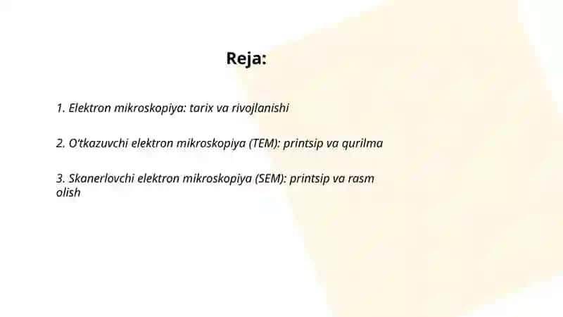 Elektron va skanerlovchi mikroskopiya 2