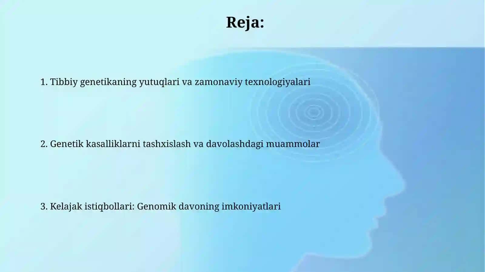 Tibbiyot genetikasi sohasidagi yutuqlar,muammolar va istiqbollari 2