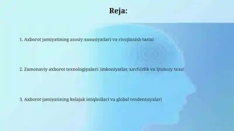 Axborotlashgan jamiyat va uning istiqbollari 2