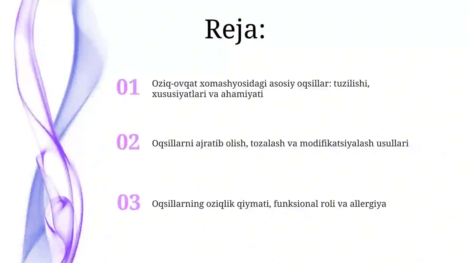 Oziqovqat xomashyosidagi oqsillar 2