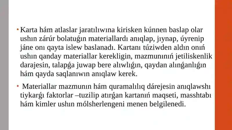 3-TEMA. SOCIALLIQ-EKONOMIKALIQ KARTA HÁM ATLASLARDI DU'ZIW USHIN PAYDALANILATUǴIN DEREKLER 2