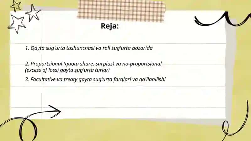 Qayta sug'urta tushunchasi va roli sug'urta bozorida 2