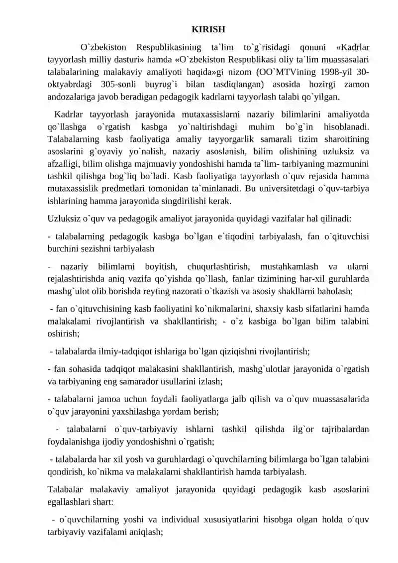 PEDAGOGIK AMALIYOTI 2