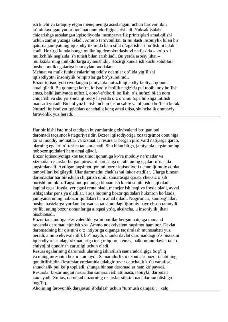 Aholi daromadlari va davlatning ijtimoiy siyosati 2