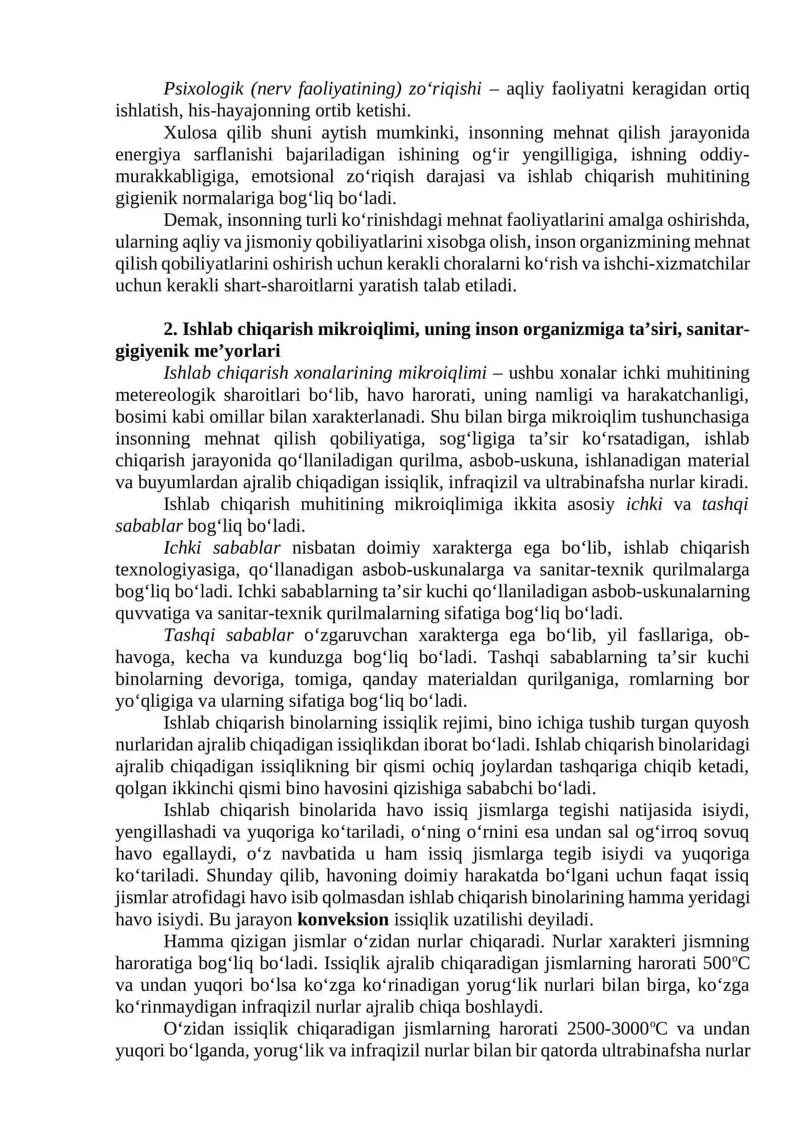 8-mavzu. Ishlab chiqarish muhitidagi xavfli va zararli omillar, ularga qarshi chora tadbirlar 2