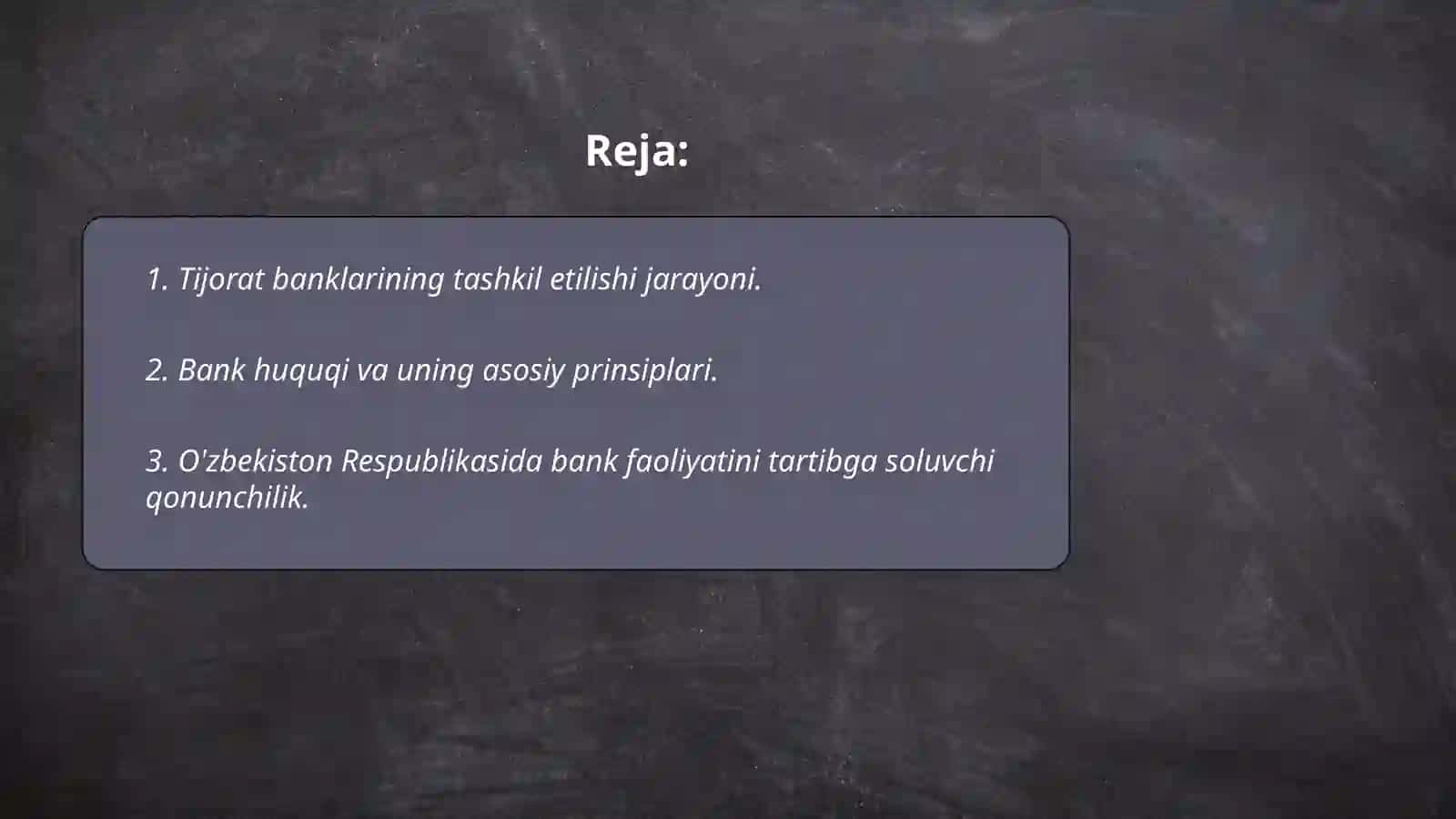 Tijorat banklarini tashkil etishning huquqiy va iqtisodiy asoslari 2
