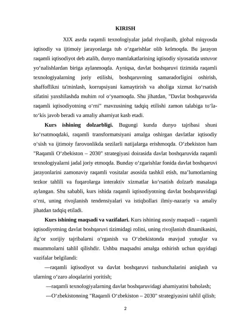 Raqamli iqtisodiyotning o‘rni 2