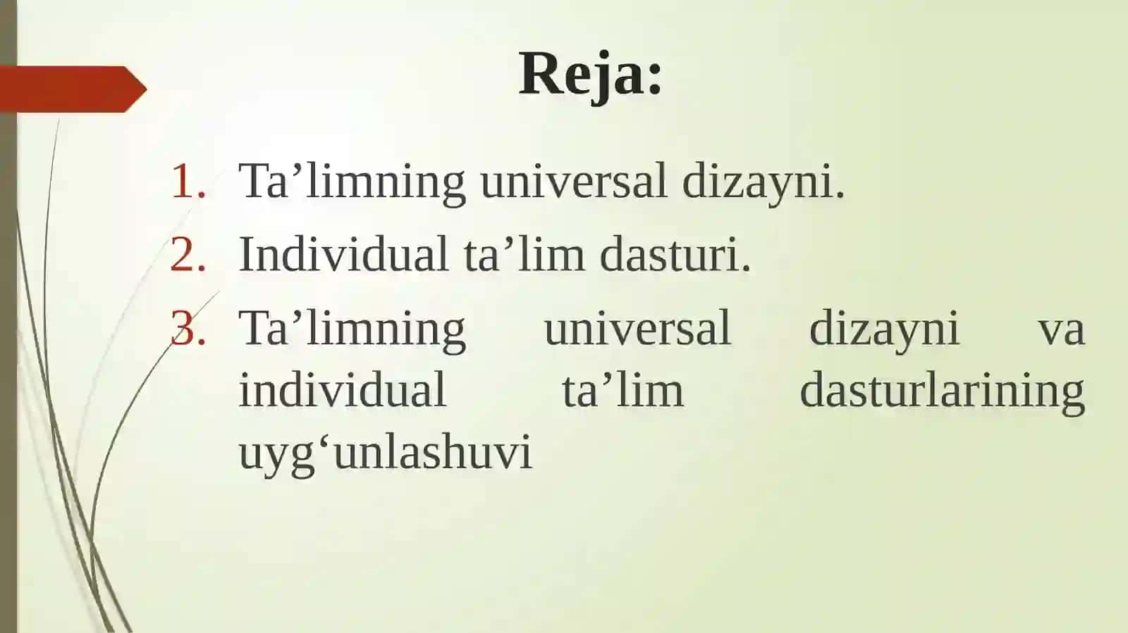 Ta’limning universal dizayni va individual ta’lim dasturi 2