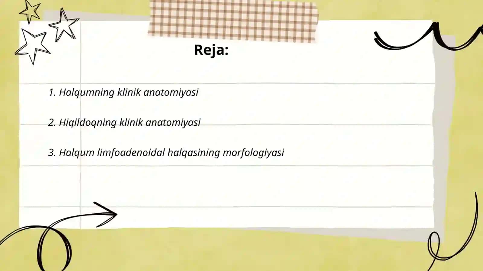 Halqumning, hiqildoq klinik anatomiyasi 2