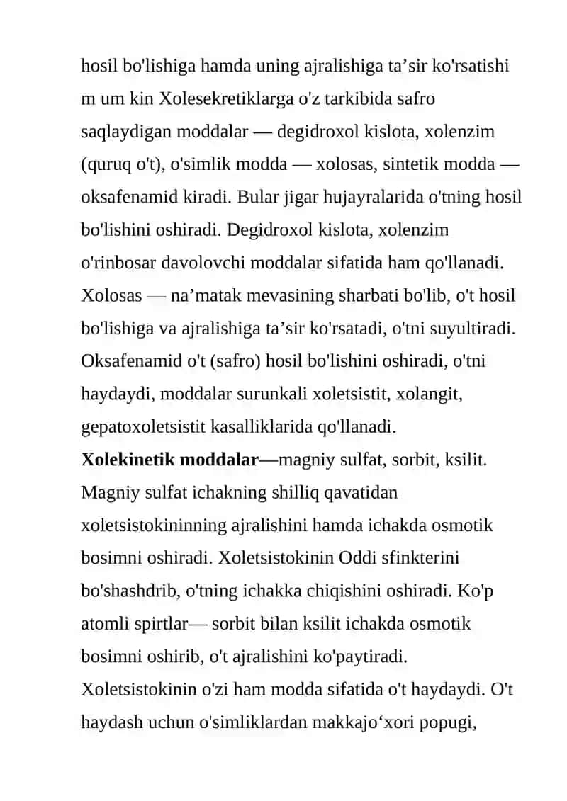 JIGAR FAOLIYATIGA TA’SIR ETUVCHI MODDALAR 2