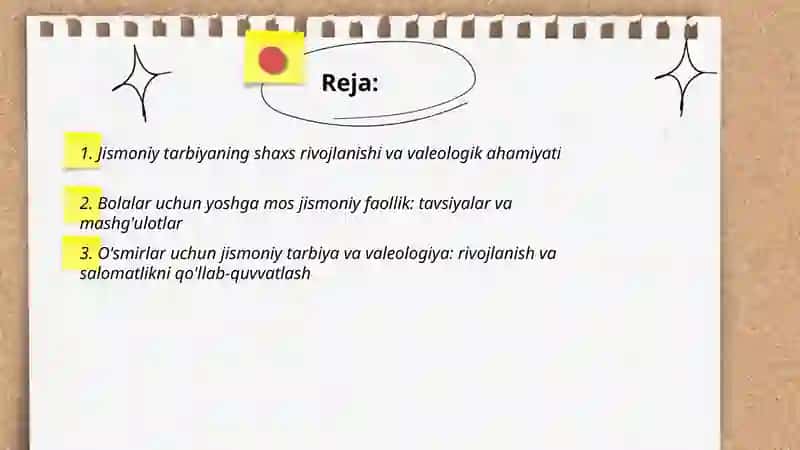 Jismoniy tarbiyani roli va valeologik ahamiyati 2