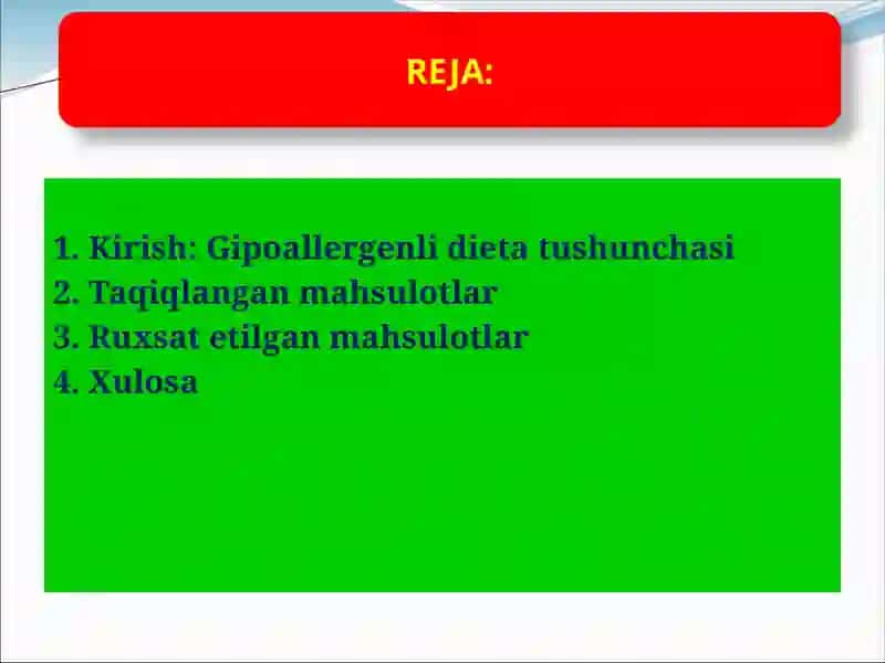 Gipoallergenli dieta 2