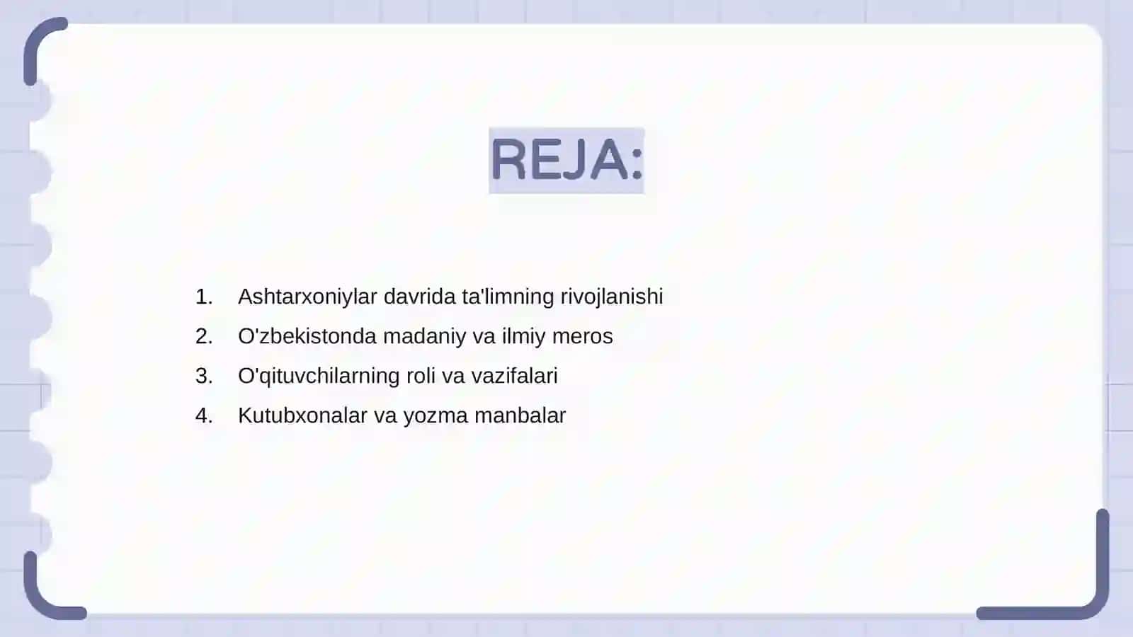 Ashtarxoniylar davrida talim 2