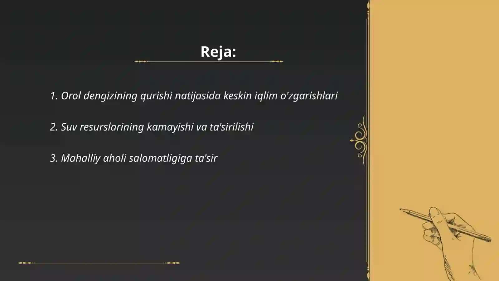 Orol dengizi qurishi oqibatida kelib chiqayotganijtimoiy ekologik muammolar 2
