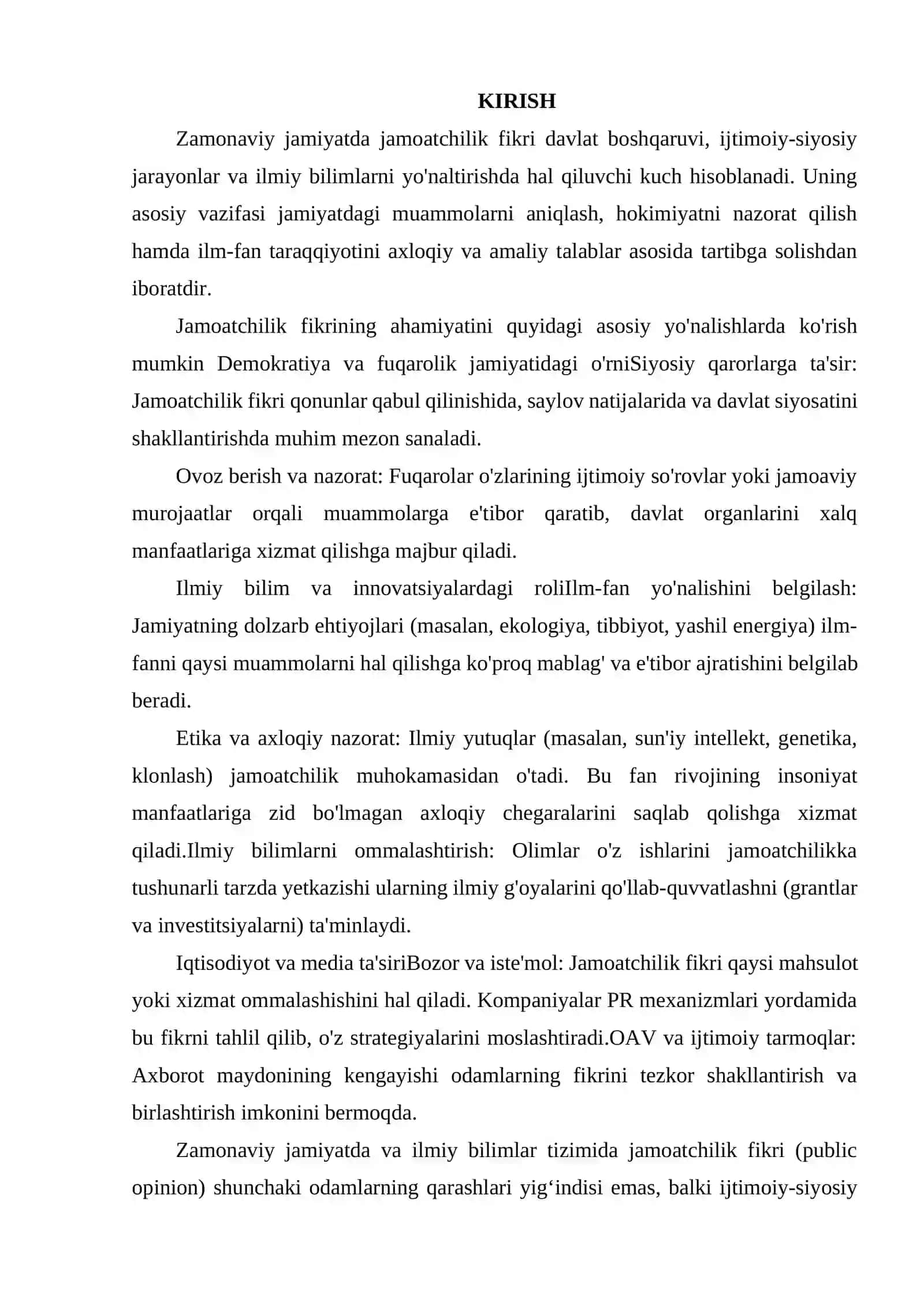 ZAMONAVIY JAMIYATDA VA ILMIY BILIMDA JAMOATCHILIK FIKRINING RO'LI AHAMIYATI. 2