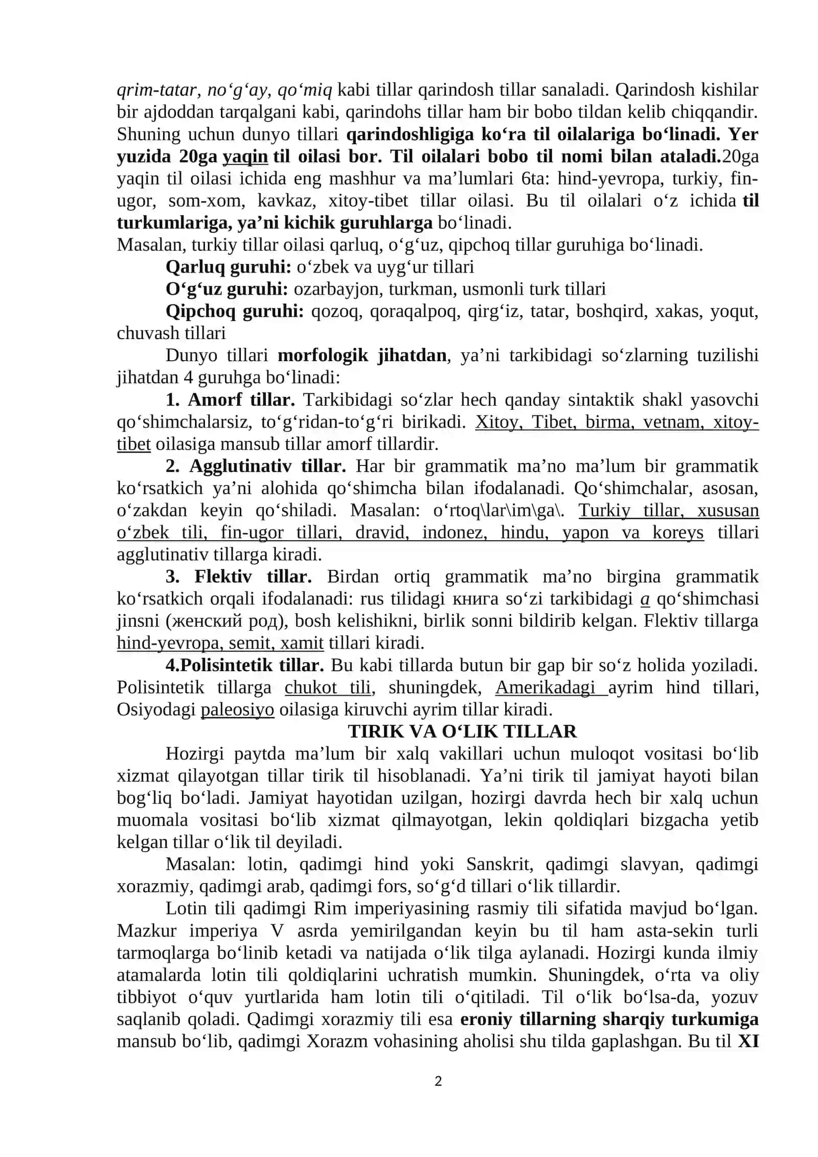 Kirish. Tilshunoslik fani uning maqsadi va vazifalari 2