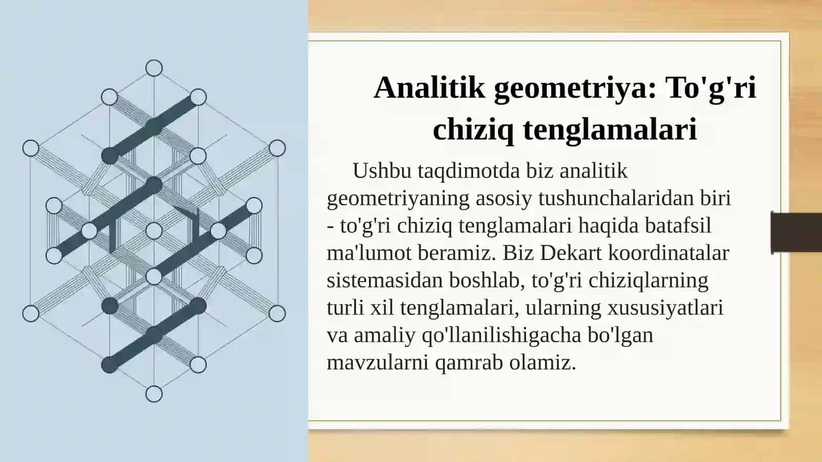 To‘g‘ri Chiziq Tenglamalari 2