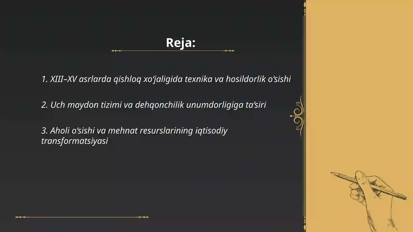 XIII–XV asrlarda Yevropa iqtisodiy rivojlanishining o‘ziga xos jihatlari 2