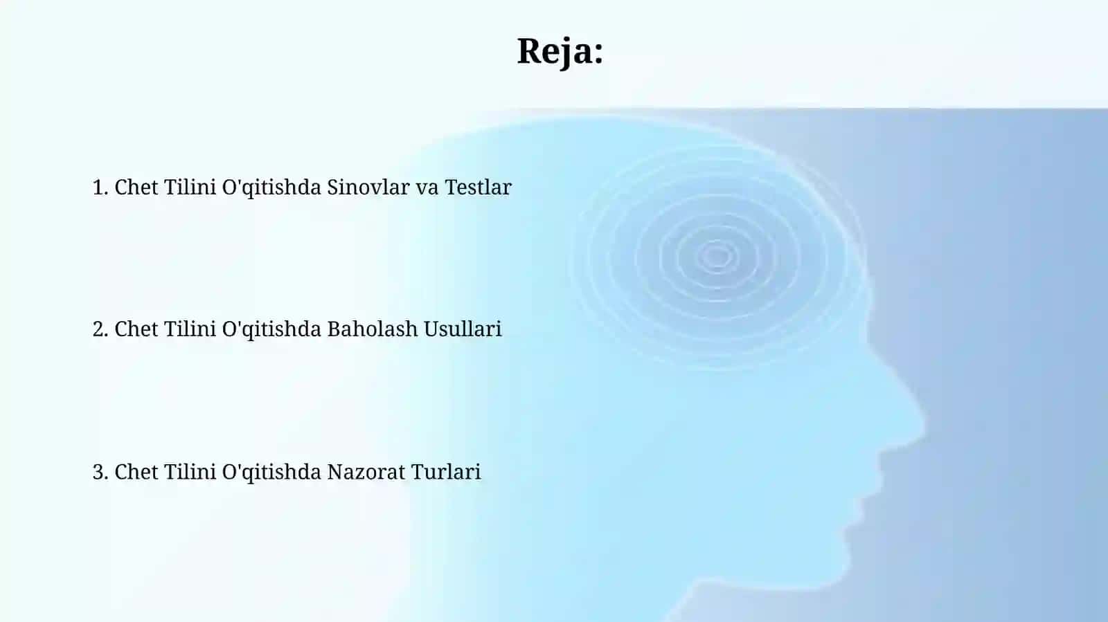 Chet tilini o'rgatishda nazorat va test turlari 2