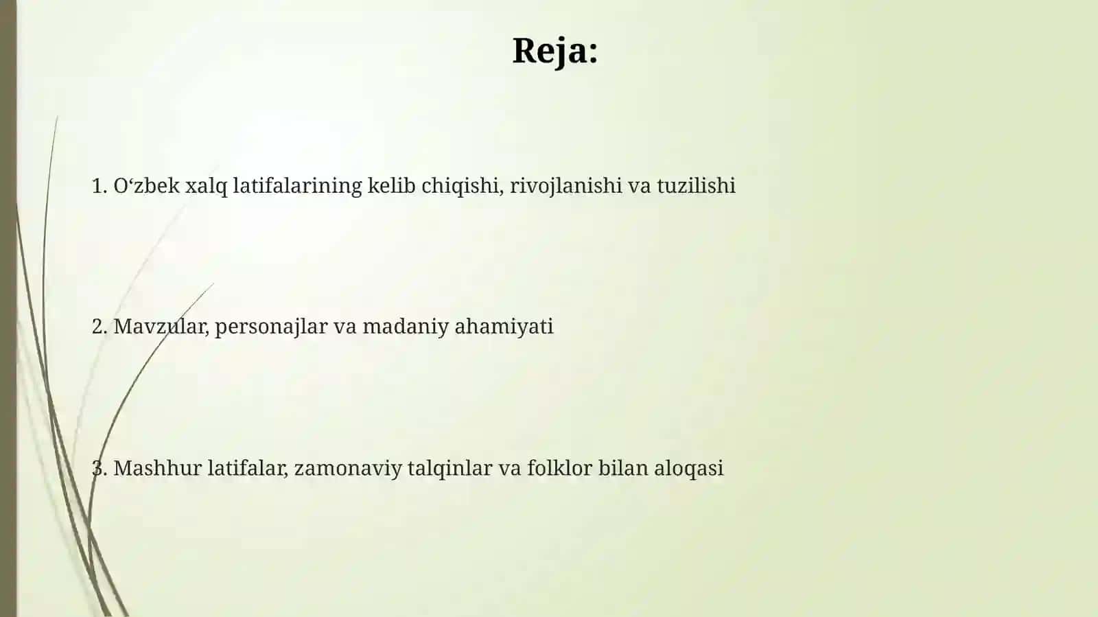 Oʻzbek xalq hazillari tarixi 2