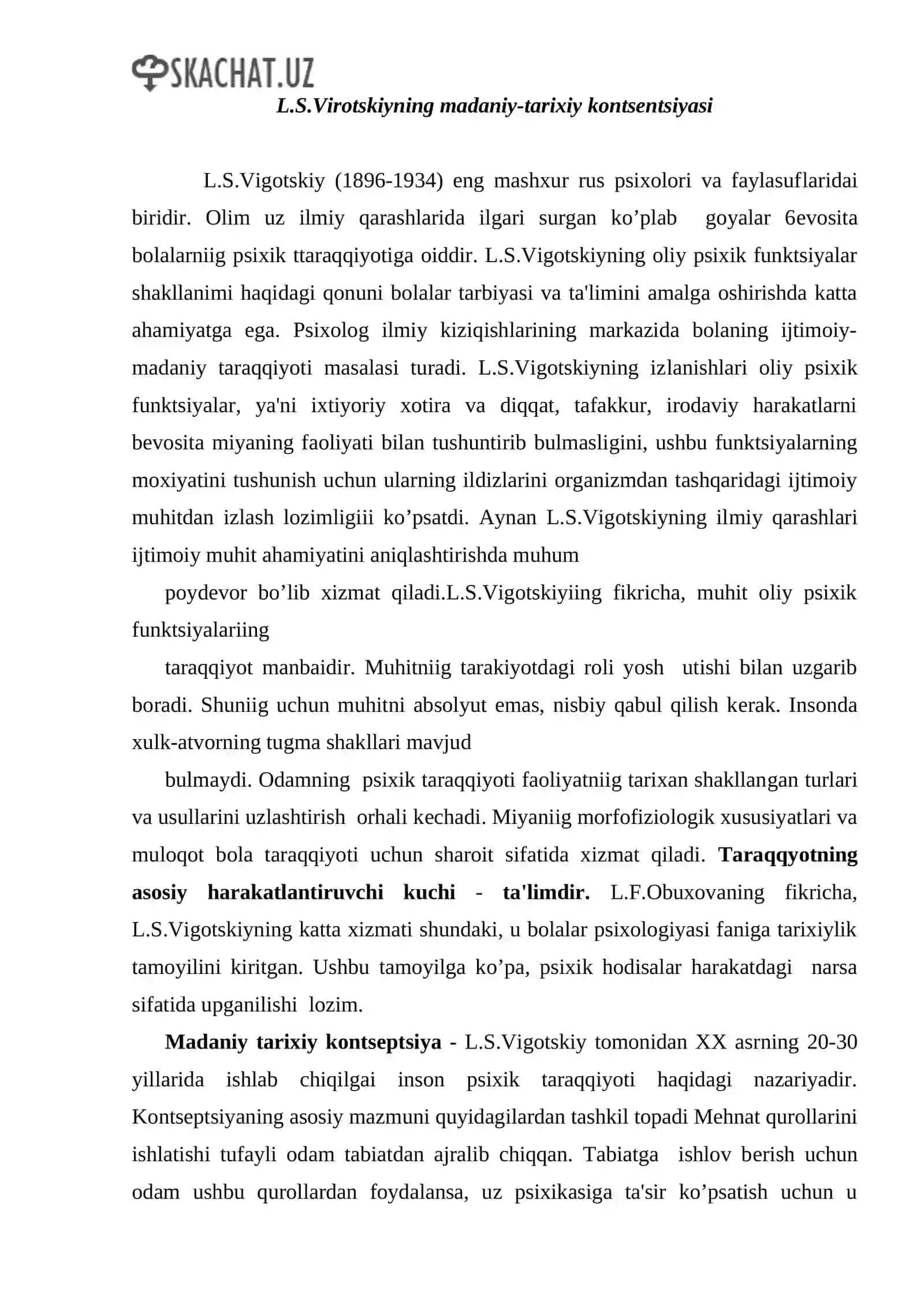 Bolalar psixologiyasi muammolarini o`rganilishi 2