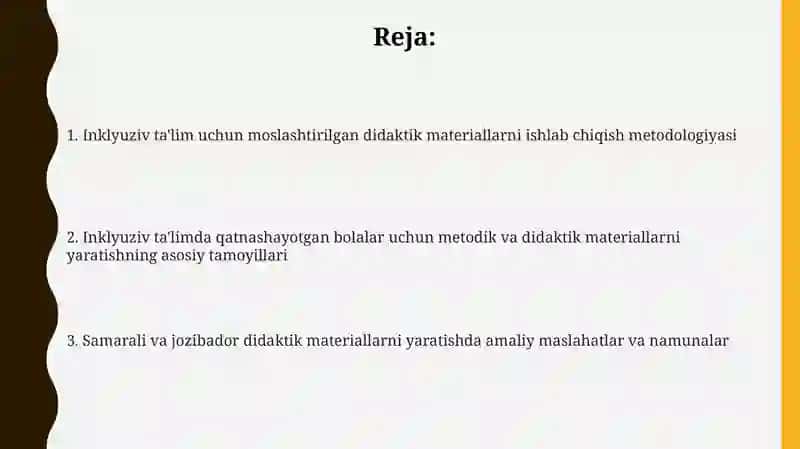 Inklyuziv ta'lim uchun moslashtirilgan didaktik materiallarni ishlab chiqish metodologiyasi 2