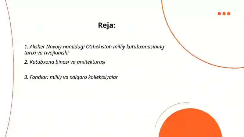 Alisher Navoiy nomidagi O‘zbekiston milliy kutubxonasining tarixi va rivojlanishi 2