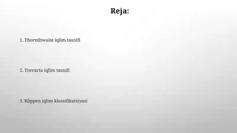 Iqlim tasniflari 2