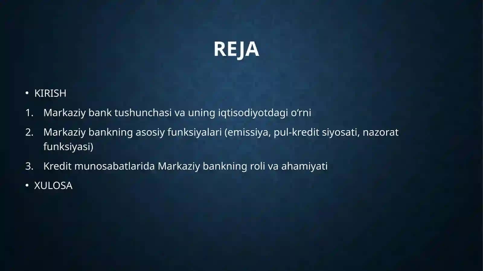 Markaziy bankning funksiyalari 2