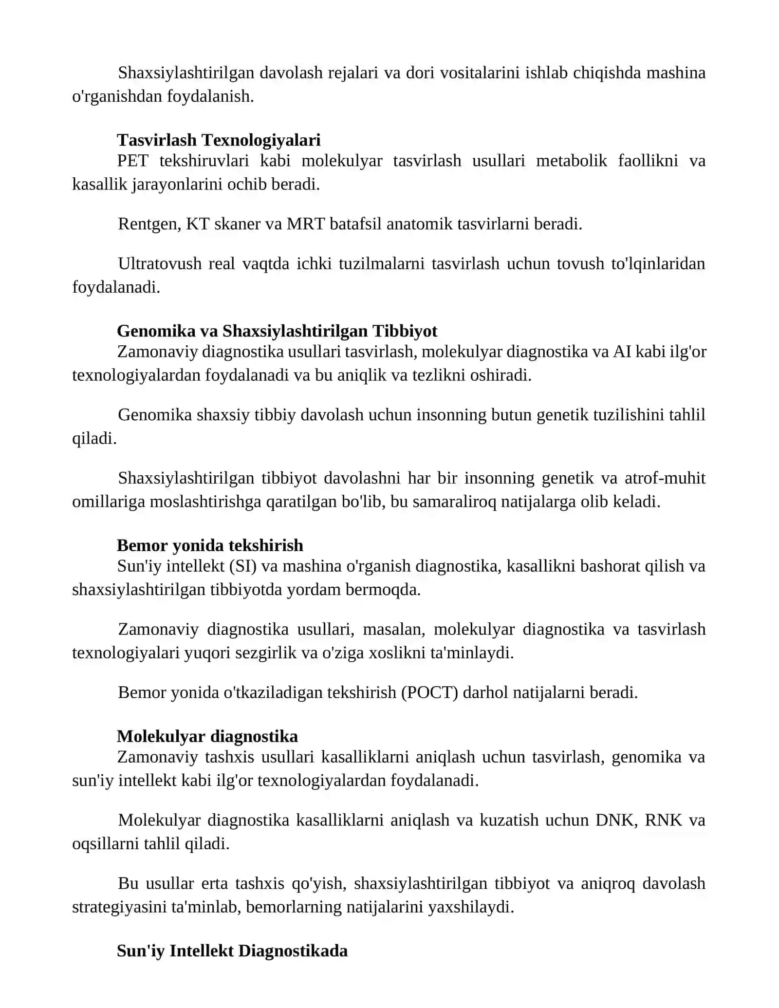 Tibbiyotda zamonaviy tekshirish usullar 2