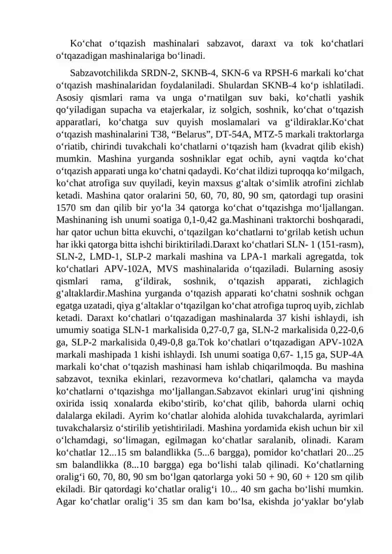 Meva etishtirish va yig‘ishtirishda qo‘llanadigan mashinalar 2