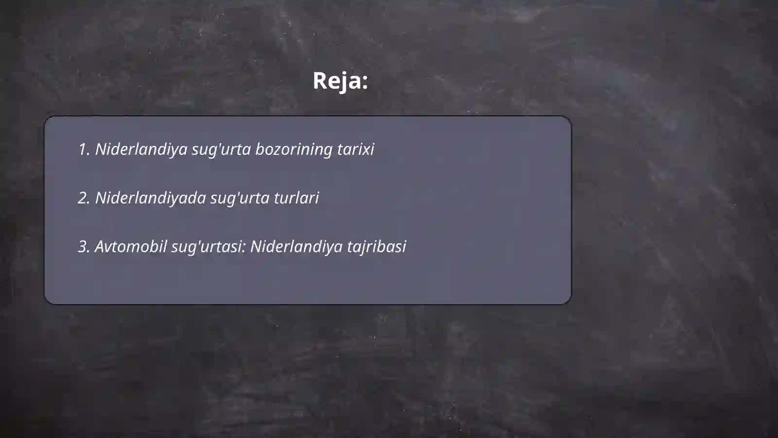 Niderlandiya sug'urta bozori 2