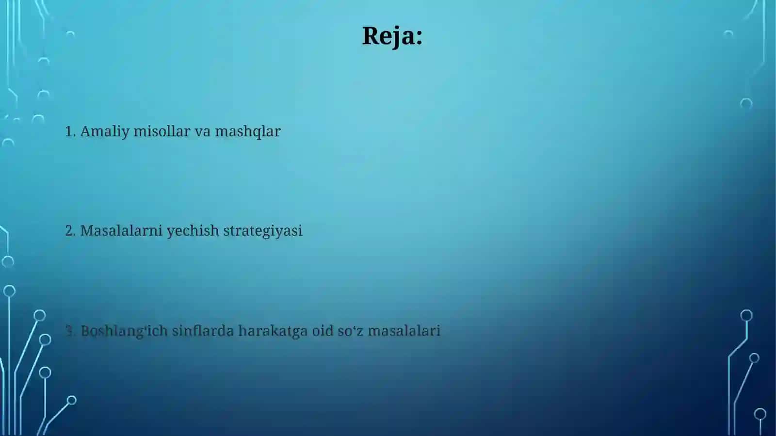 Boshlangʻich sinflarda harakatga oid masalalar 2