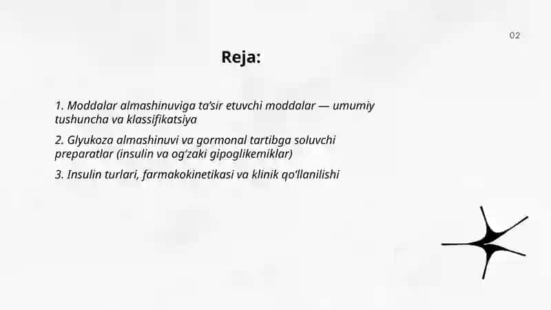 Moddalar almashinuviga ta’sir etuvchi moddalar. Garmon preparatlari 2